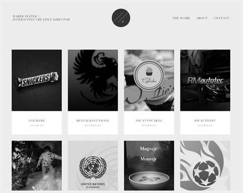21个黑白灰搭配的网页设计案例