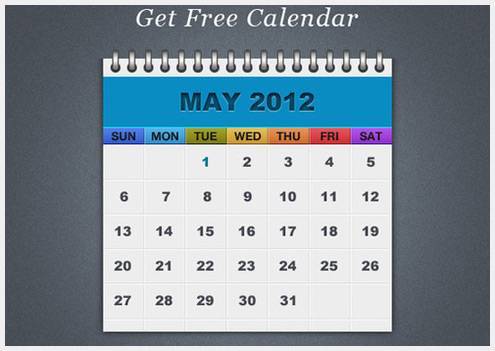 40个优秀免费的日历界面PSD下载