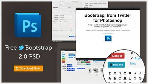 Twitter Bootstrap所有样式PSD素材