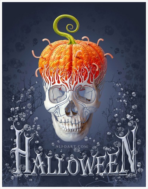 Halloween card by Alfoart