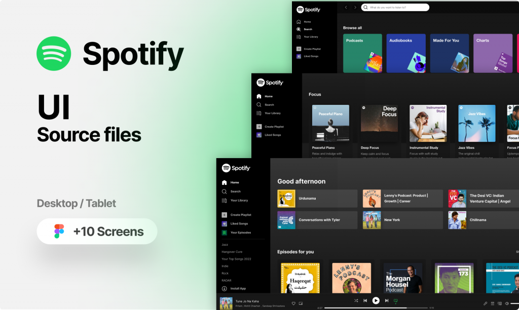 免费下载Spotify UI Kit源文件