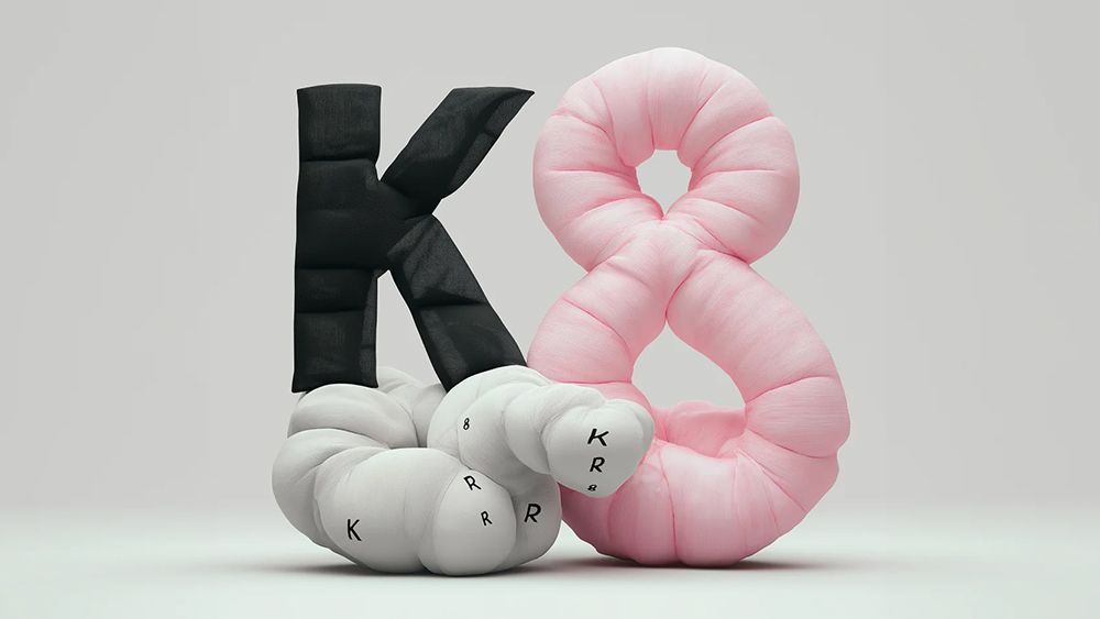 3D 字体设计趋势示意图