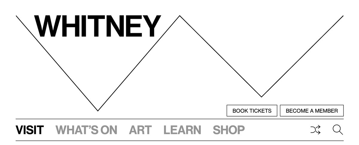 Whitney Museum 以字体和折线构成的品牌界面