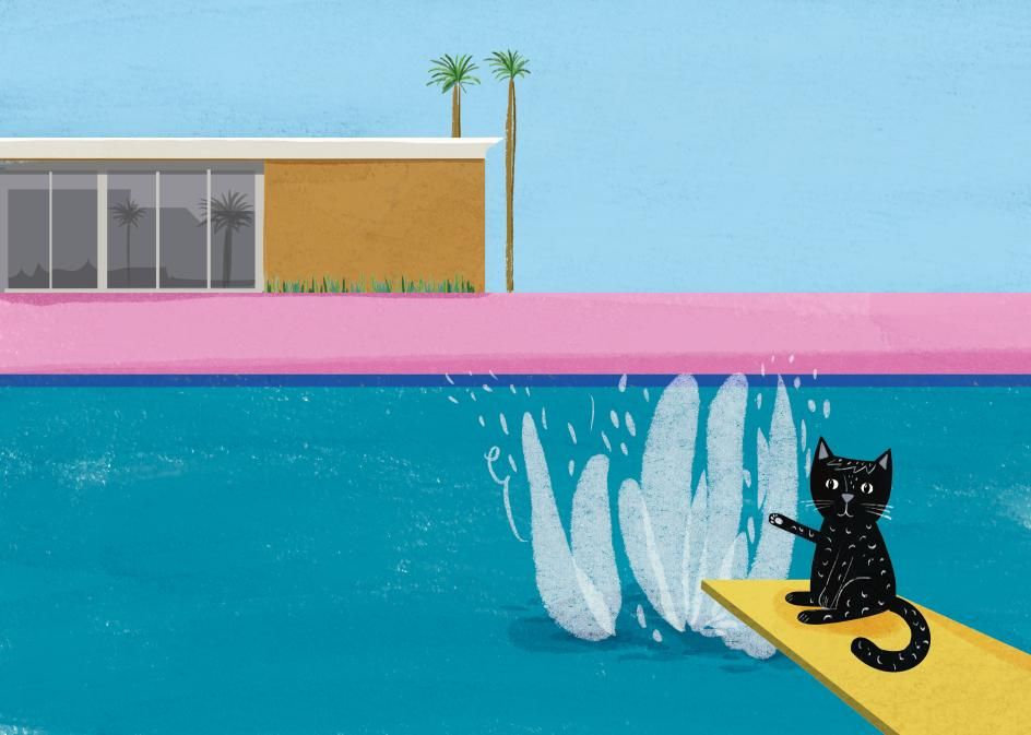 十幅致敬 David Hockney 的插画：创意圈如何用色彩告别一位现代艺术巨匠