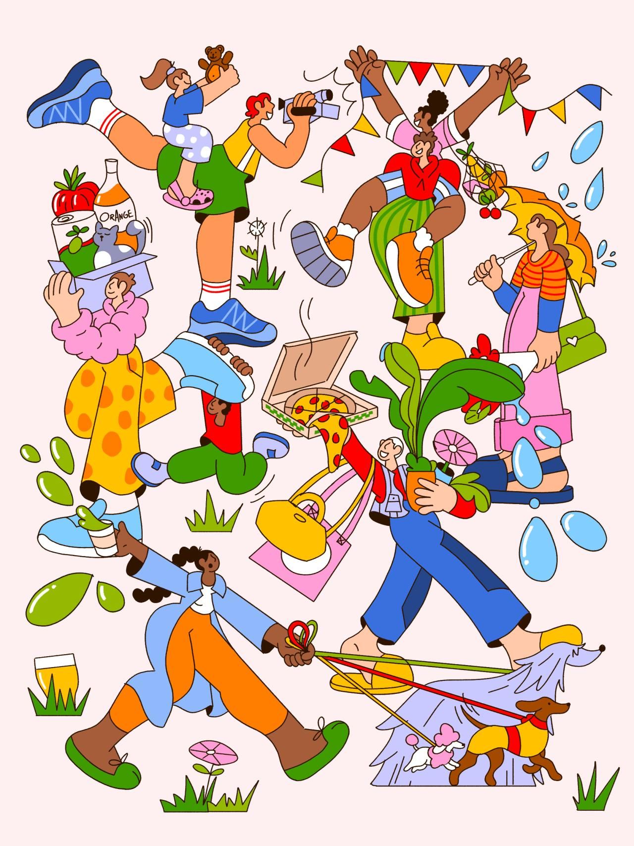 Linn Fritz 的轻盈插画：把日常生活画得更快乐一点