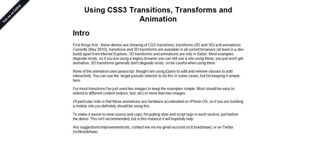 使用对CSS3视线,变换和动画